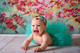Grace- Pink and Mint Floral Headband