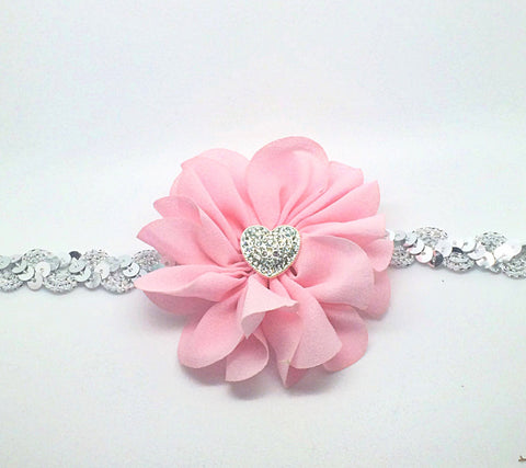 Penelope- Pink and Silver Headband