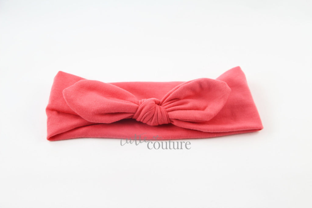 Karen- Coral Knotted Headband
