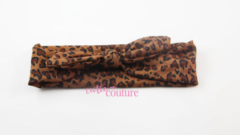 Karen- Leopard Knotted Headband