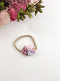 Francesca - dusty rose, pink and lavender flower Headband