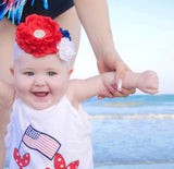 Rosanna-Red, White, and Blue Headband