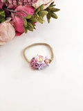 Francesca - dusty rose, pink and lavender flower Headband