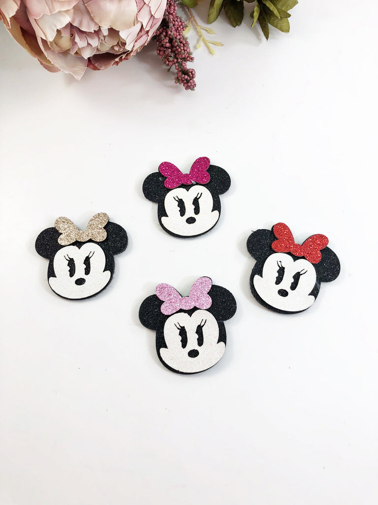 Glitter Clips- Minnie Mouse
