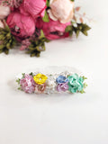 Aubrey -Rainbow Floral Crown Headband