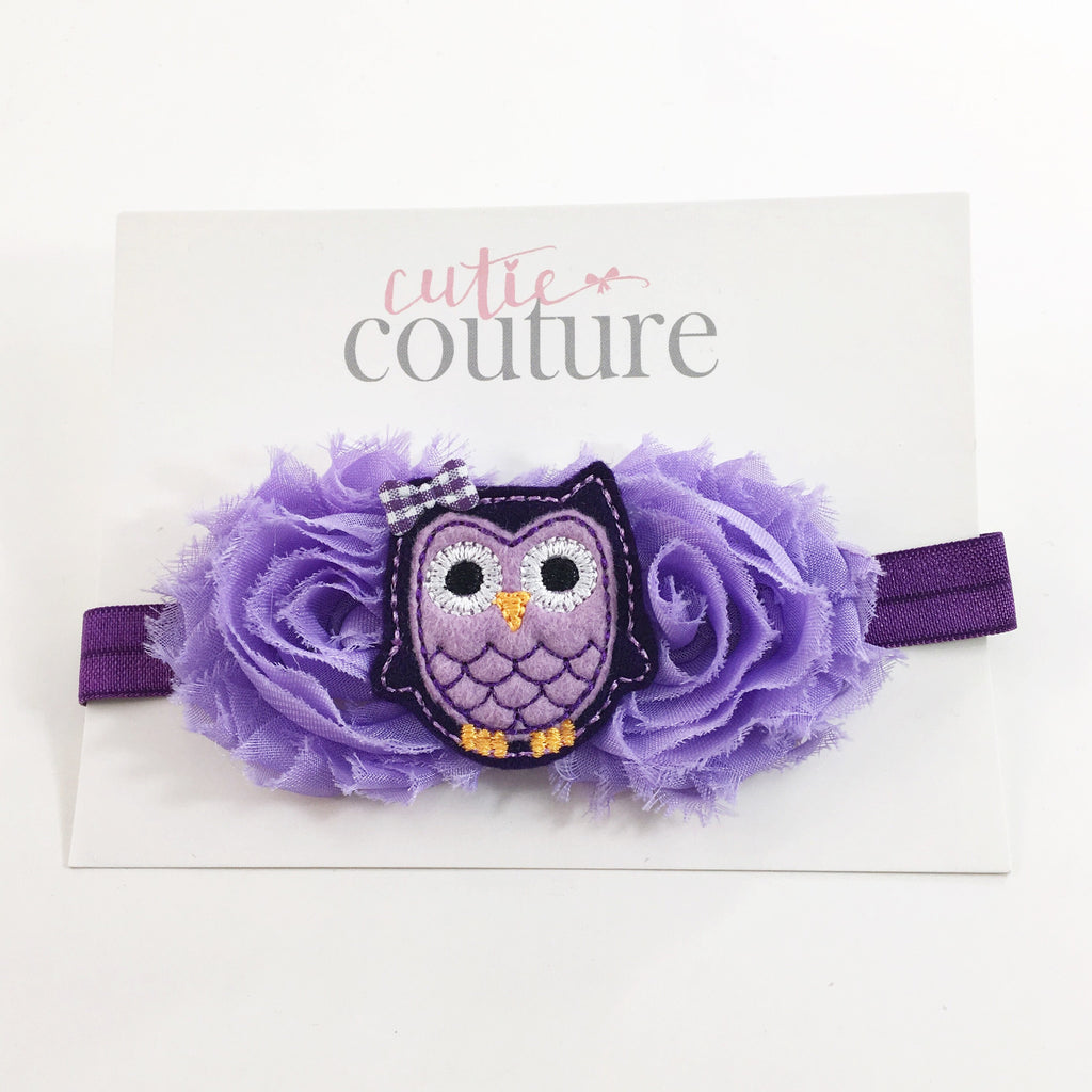 Owl Headband- Lavender