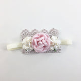 Grace- Pink and Cream accented with Gray Lace