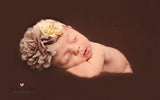 Isabella- Taupe, Ivory, and Mustard  floral Headband