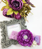 Rosanna- Purple, Lavender, Cream and Pink Headband