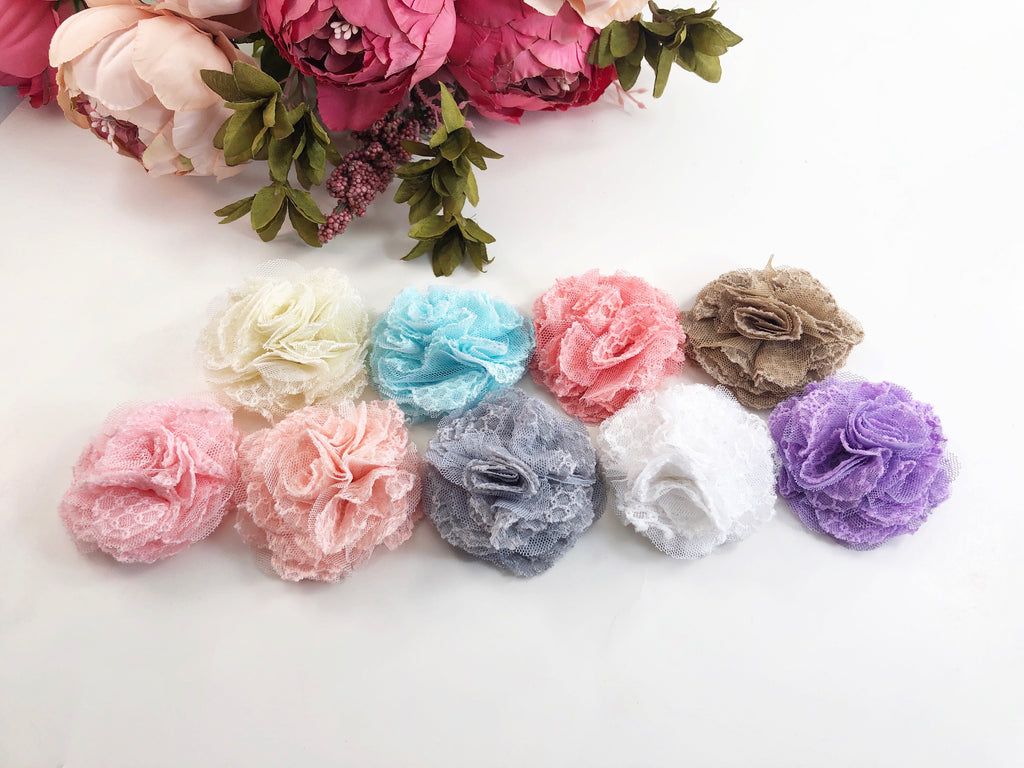 Lace flower headband or clips