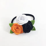 Donna- Orange, Black and White Felt Headband